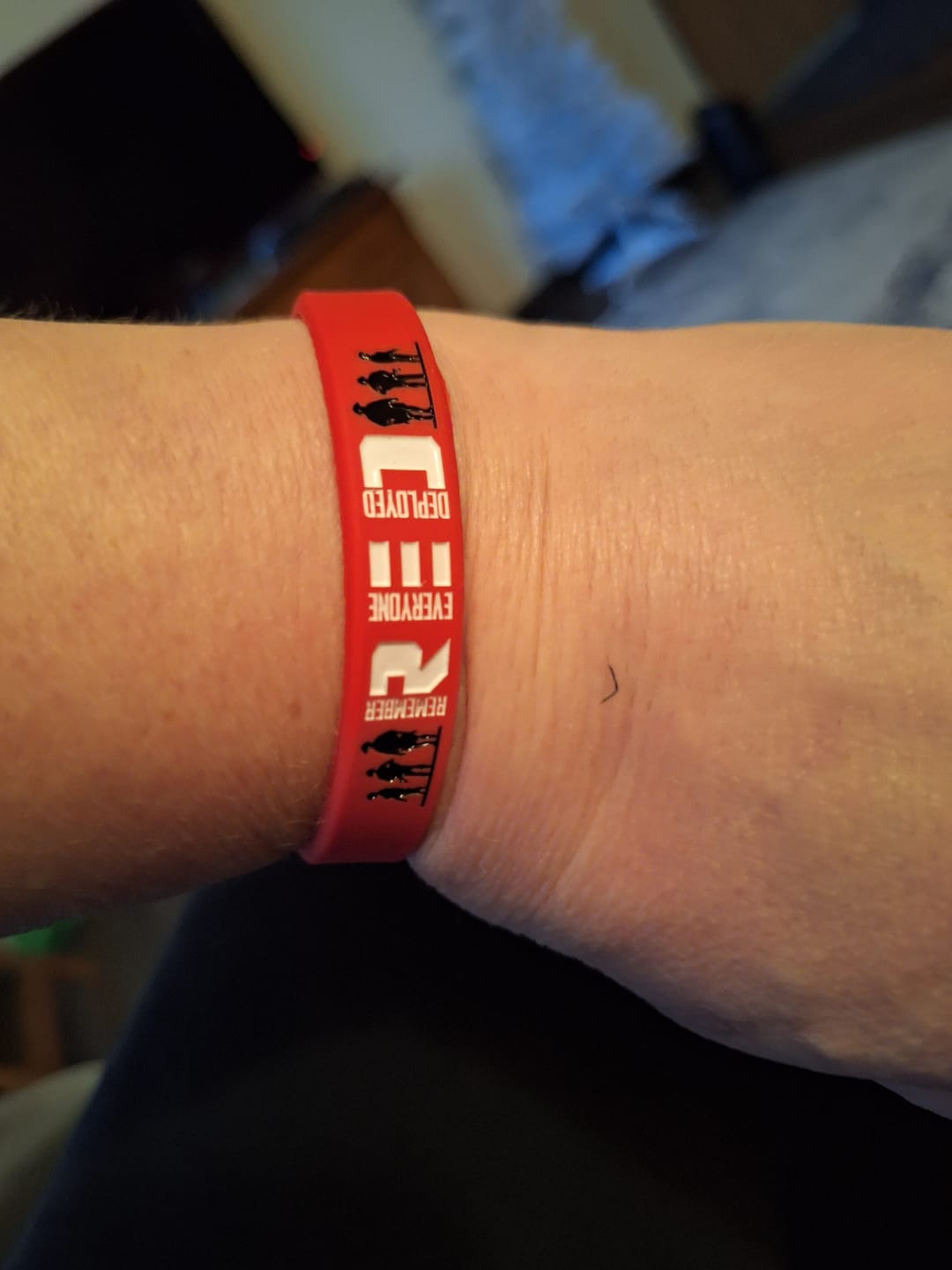 Customer photo review of Remember Everyone Deployed - Silicone Bracelet