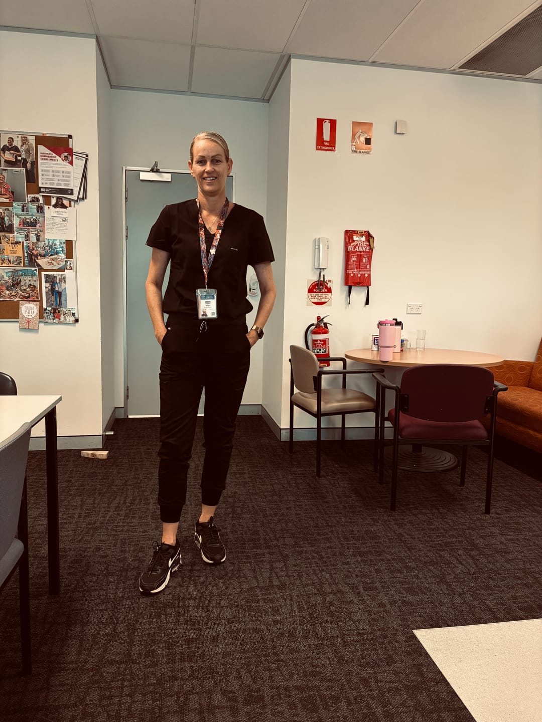 Customer photo review of LUCY Jogger Scrub Pants (Original SLTECH™ fabric) - Black