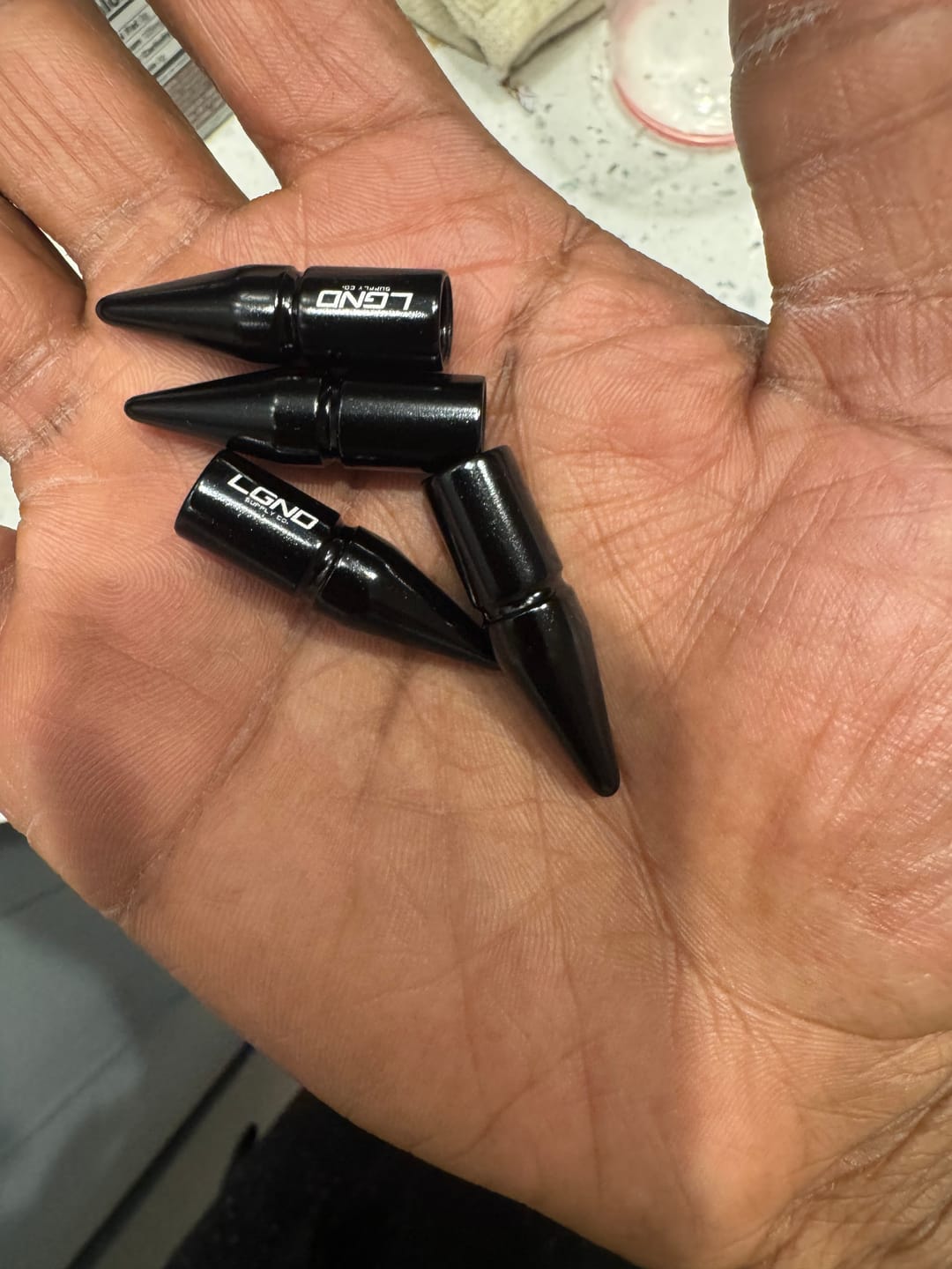 Customer photo review of Spiked Valve Stem Caps
