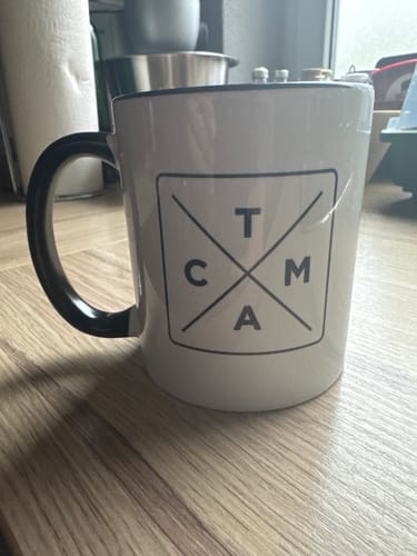 Customer photo review of TassenExpress - Becher Keramik Tasse mit Logo bedruckt 325ml Firmenlogo