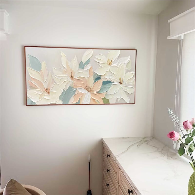 Customer photo review of Colorful Flower Textured Painting Canvas #FP033