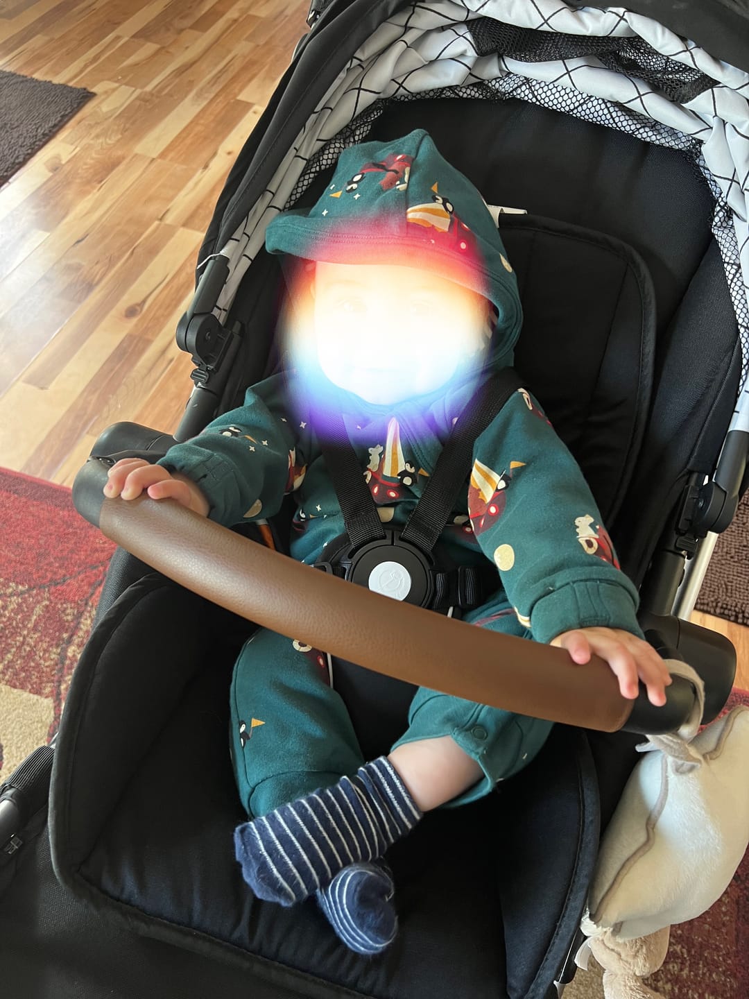 Customer photo review of Stormy Seas Reversible Hooded Snug As A Bug Suit