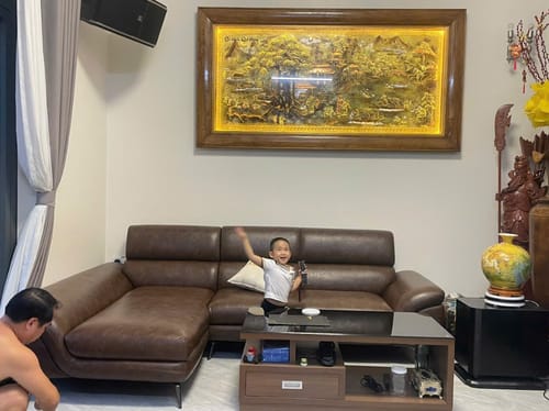 Customer photo review of Sofa da bò thật cao cấp FLORENCE