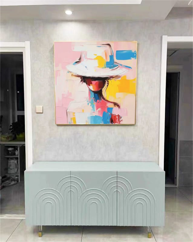 Customer photo review of Abstract People Canvas Art #AE004