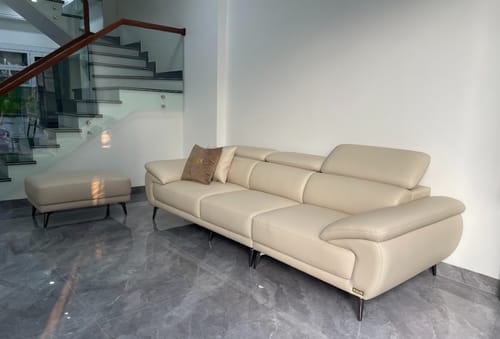 Customer photo review of Sofa văng da sang trọng 3 chỗ tựa gật gù PERRY