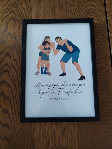 Customer photo review of Quadro Retrato Colorido Personalizado