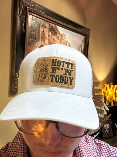 Customer photo review of Richardson 112 Custom Leather Patch Hat