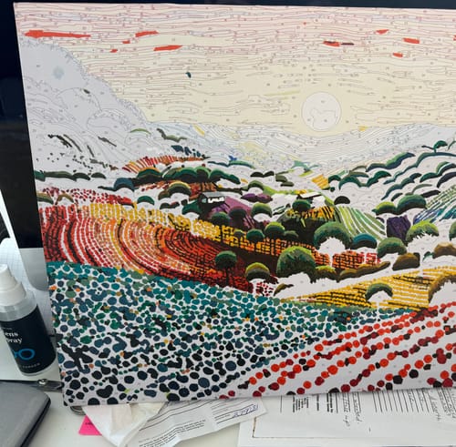 Customer photo review of Coffee Fields Abstract