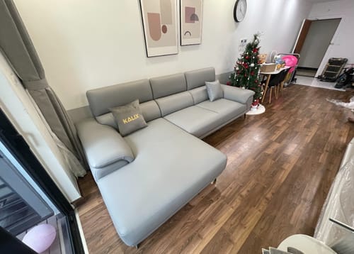 Customer photo review of Sofa góc da tựa liền - BERNI