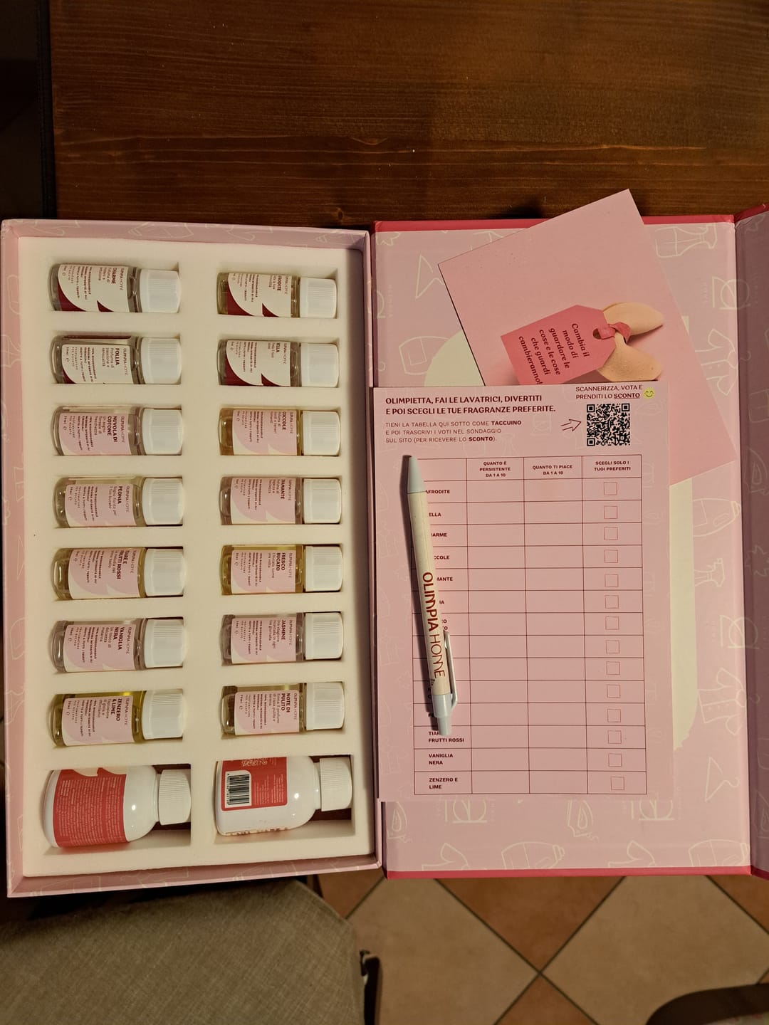 Customer photo review of Discovery Kit Laundry Collection – 14 Fragranze + Magic Wash & Soft