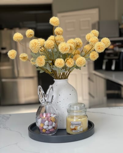 Customer photo review of Faux Kiku Flower - Yellow (10 Stems / 50 Heads)
