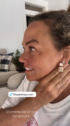 Customer photo review of Magazine Worthy Dangle Earrings