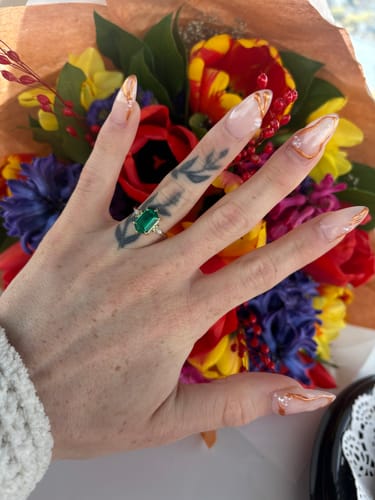 Customer photo review of Lillie Ring (Emerald)