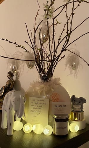 Customer photo review of »Glückslicht« handgegossene Affirmations-Duftkerze in Premium-Qualität