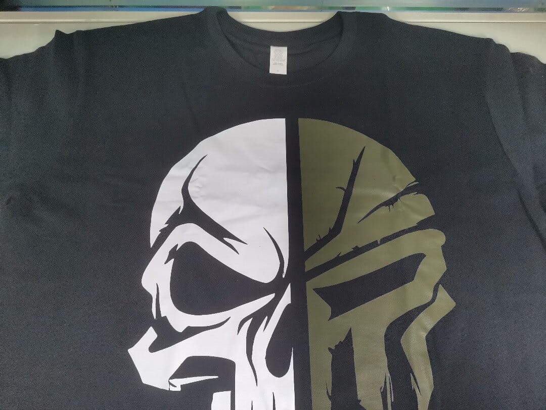 Customer photo review of Military skull t-shirt