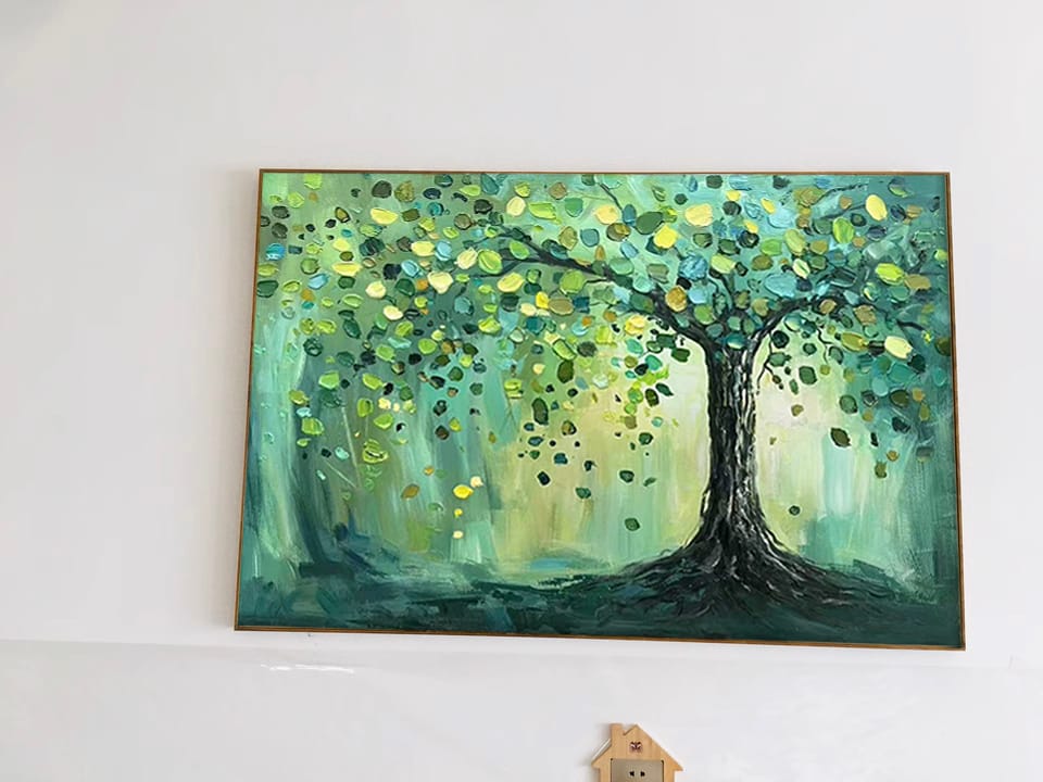 Customer photo review of Tree Textured Painting Canvas #TP005