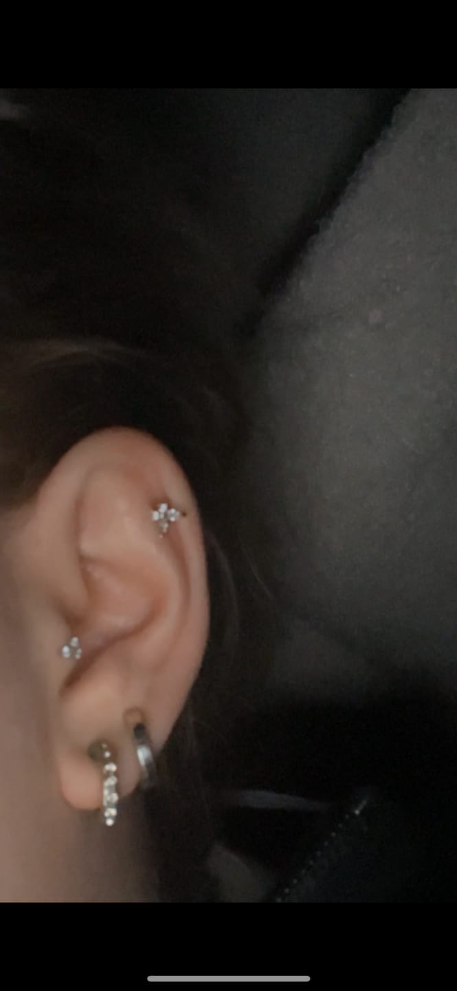 Customer photo review of Cute Three Piercing | Titan