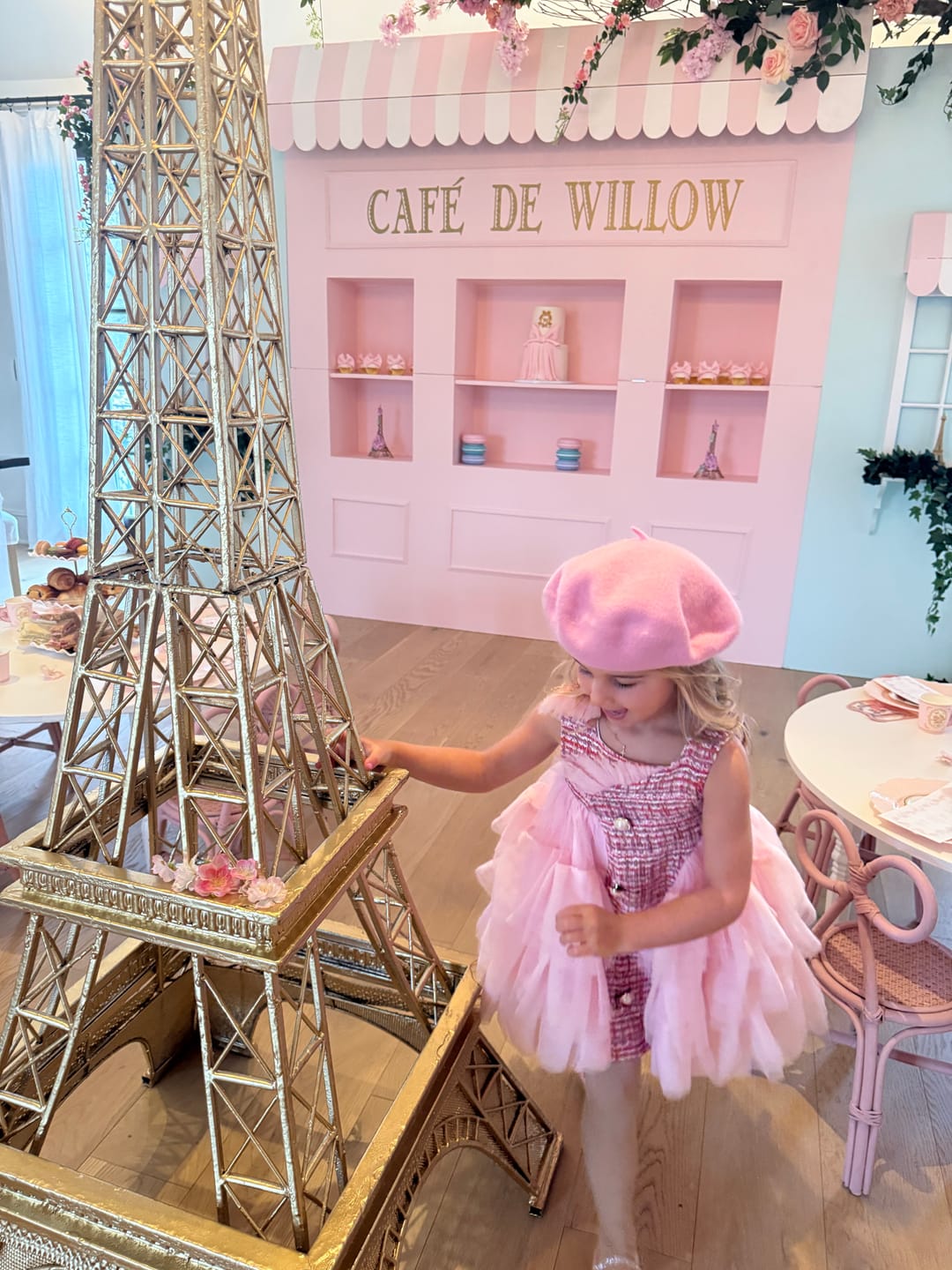 Customer photo review of Kellie Pink Tweed Dress