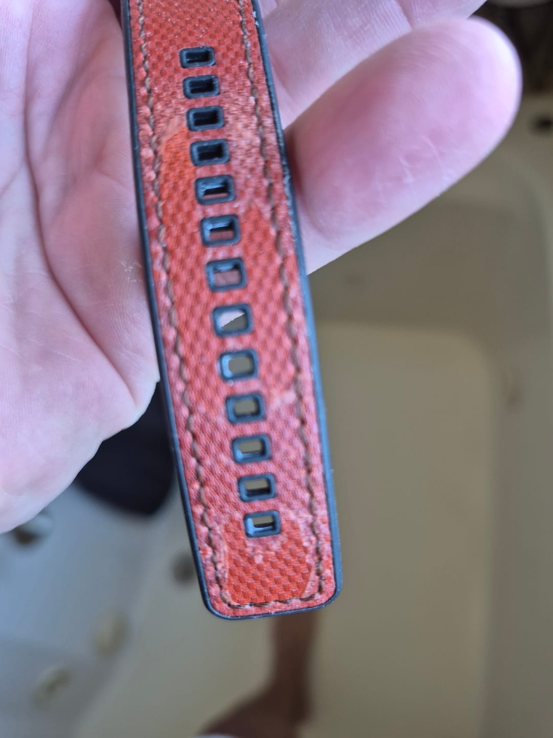 Customer photo review of Leather & Rubber - Red