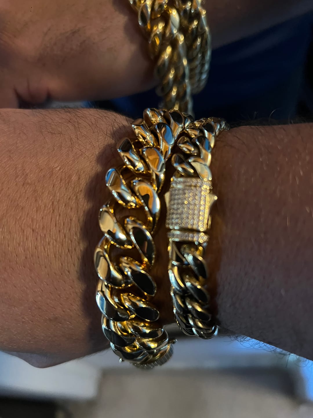 Customer photo review of Iced Out Miami Cuban Link Bracelet