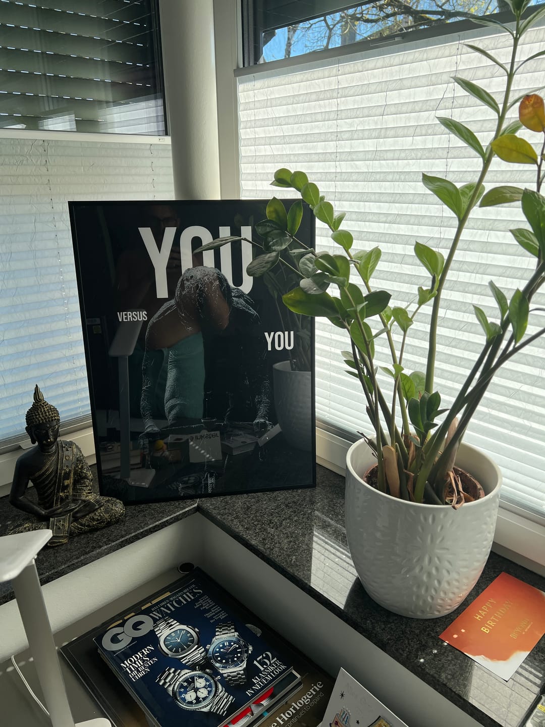 Customer photo review of "You vs. You" Motivationsposter Rennrad