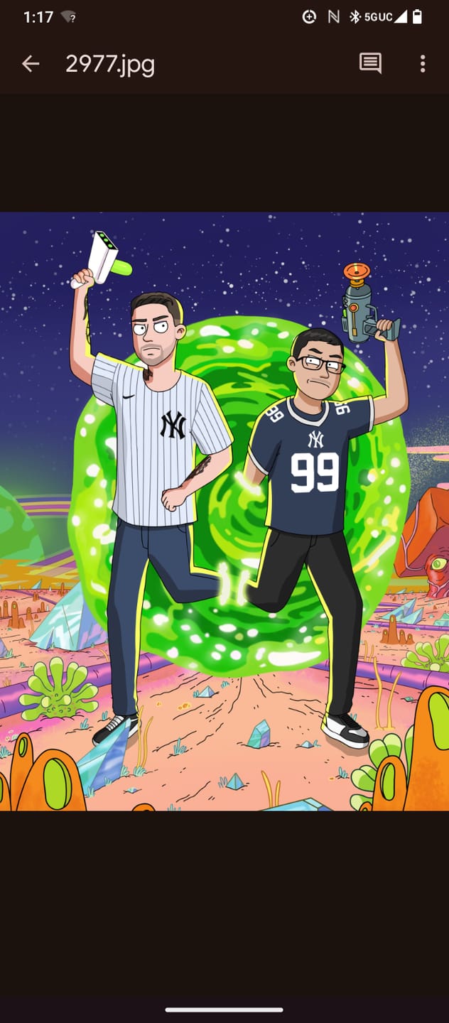Customer photo review of 'Rick and Morty' Custom Portrait