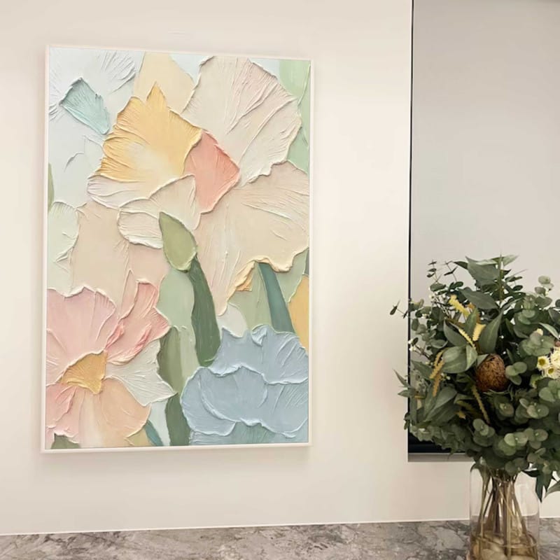 Customer photo review of Colorful Flower Textured Painting Canvas #FP042