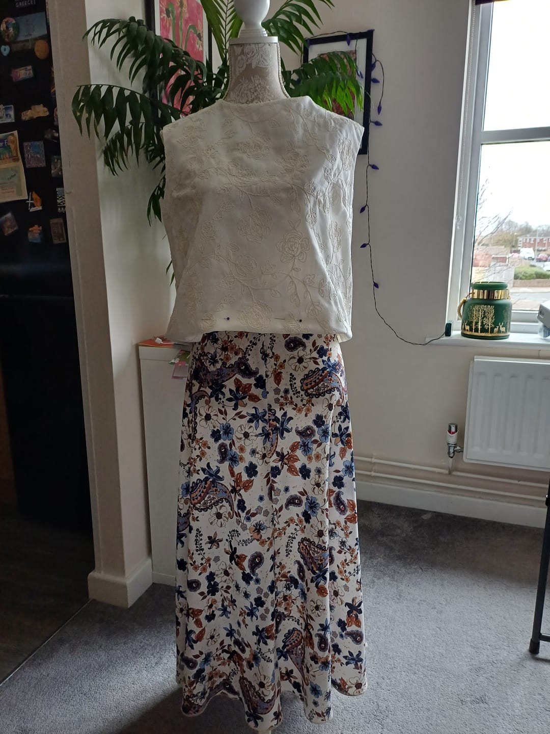 Customer photo review of Flowers and Paisleys Viscose Lawn Fabric