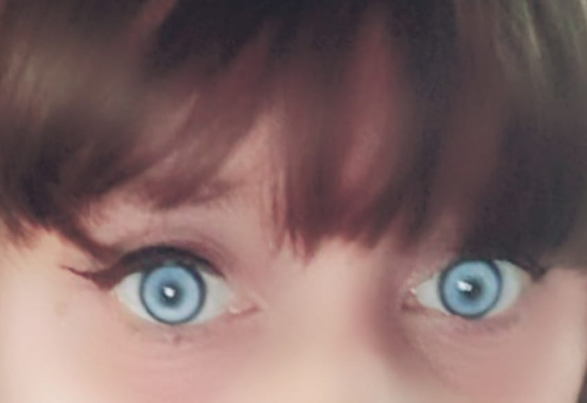Customer photo review of Cosplay KOI Blue Coloured Contact Lenses