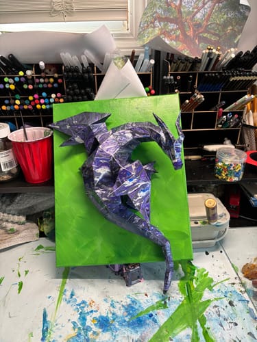 Customer photo review of 3D Dragon Wall Art & Decor