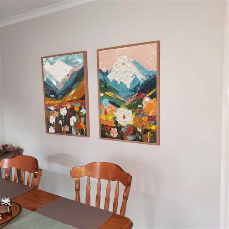 Customer photo review of Colorful Flower Textured Painting Canvas #FP034