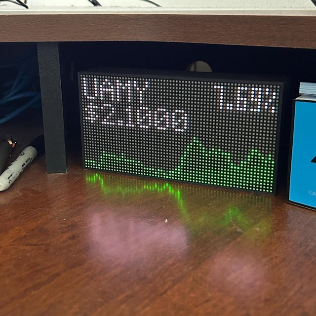 Customer photo review of Ticker Box Display