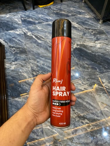 Customer photo review of Super Firm Hold Hair Spray
