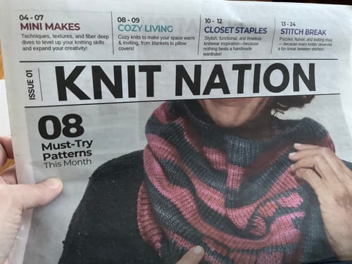 Customer photo review of Knit Nation • 1-Issue-a-Month Subscription