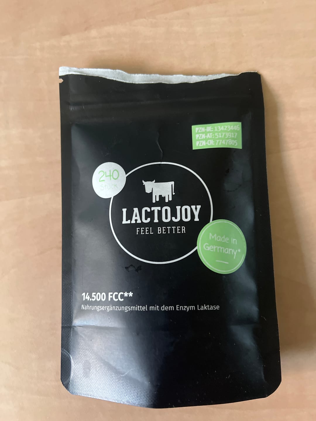 Customer photo review of LactoJoy Laktase Tabletten - 14.500 FCC - 240 Nachfüllpackung