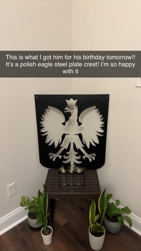 Customer photo review of Polish Eagle - Steel Sign