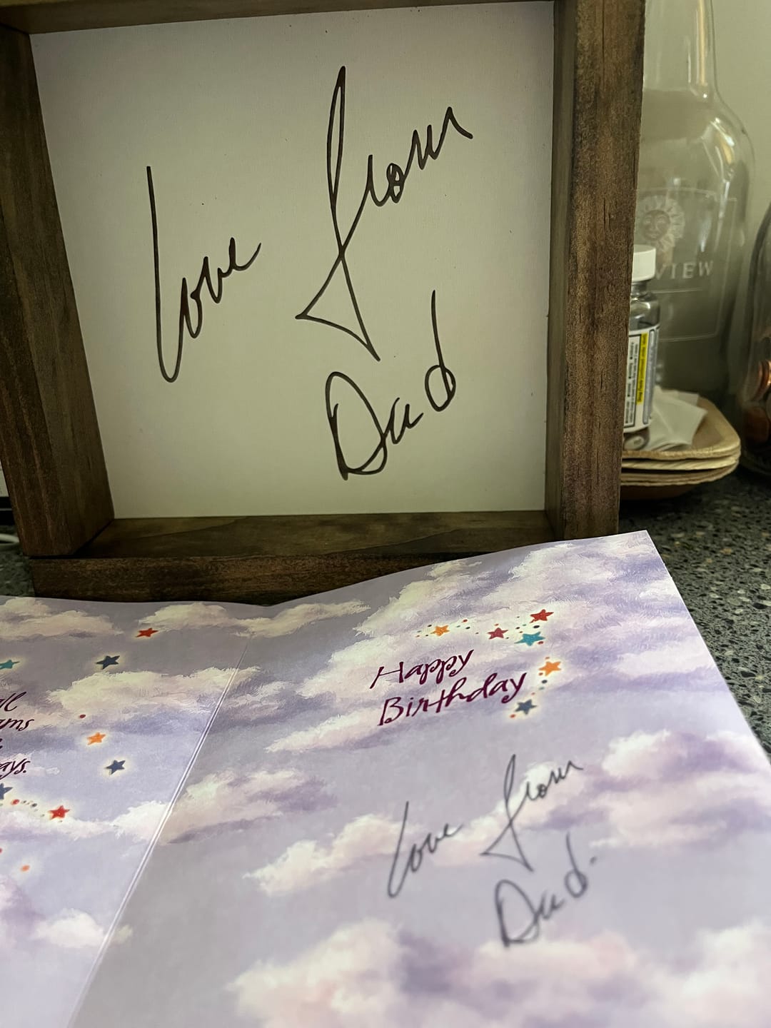 Customer photo review of Custom Handwriting Sign - Memorial Keepsake