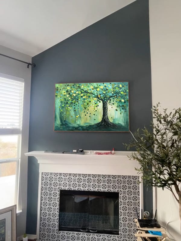 Customer photo review of Tree Textured Painting Canvas #TP005