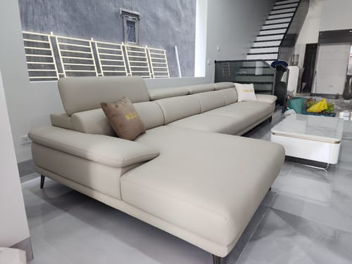 Customer photo review of Sofa góc nỉ 3 chỗ tựa gật gù - EVELYN