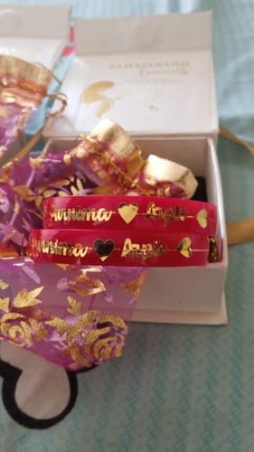 Customer photo review of Anmol Bandhan Gold Bangles –  Love & Togetherness crafted in Gold