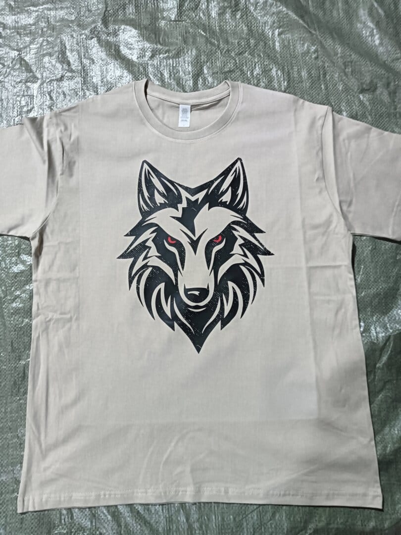 Customer photo review of Wolf Red Eyes T-Shirt