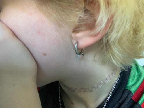 Customer photo review of Pierce Hoops