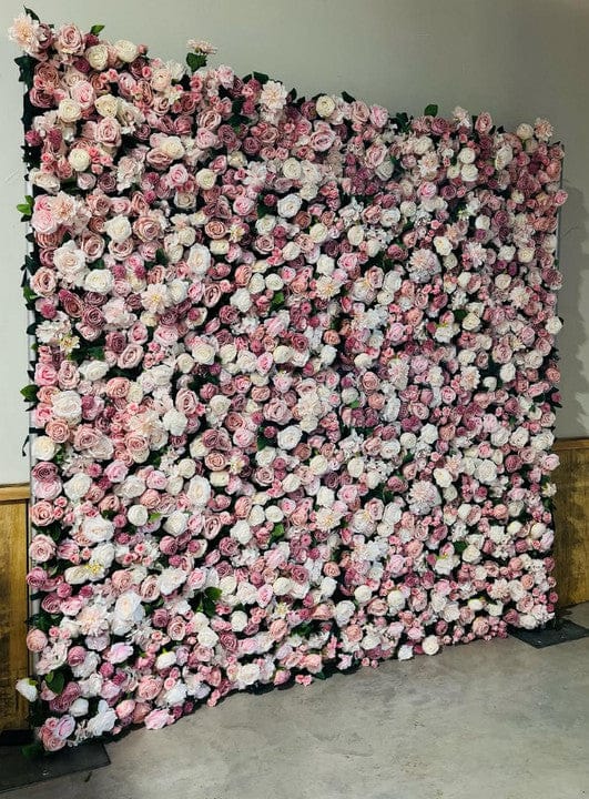 Customer photo review of Ali Flowers 5D Silk Rose Flower Panel Backdrop Wedding Stage Decorative Curtain Artificial Flower Wall ALFWL009