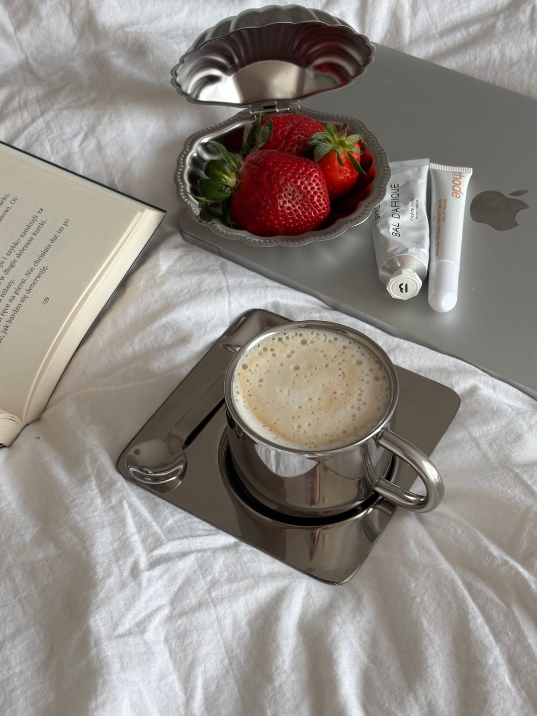 Customer photo review of Venice Mirror Cup with a Saucer & Spoon