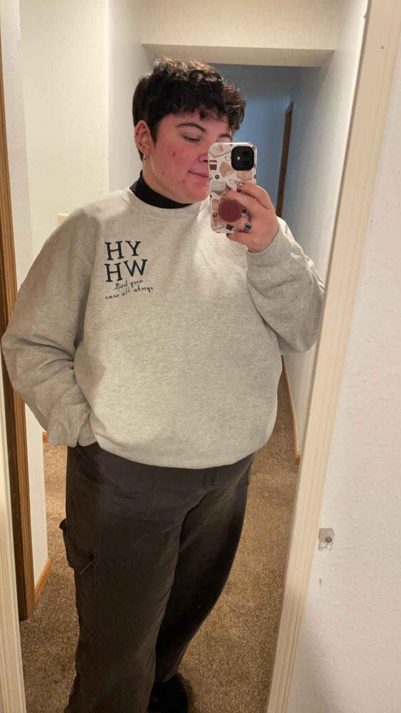 Customer photo review of YHWH Lungs Christian, Front and Back, Every Breath Speak His Name, Hebrew, Name of God, Faith Apparel Sweatshirt