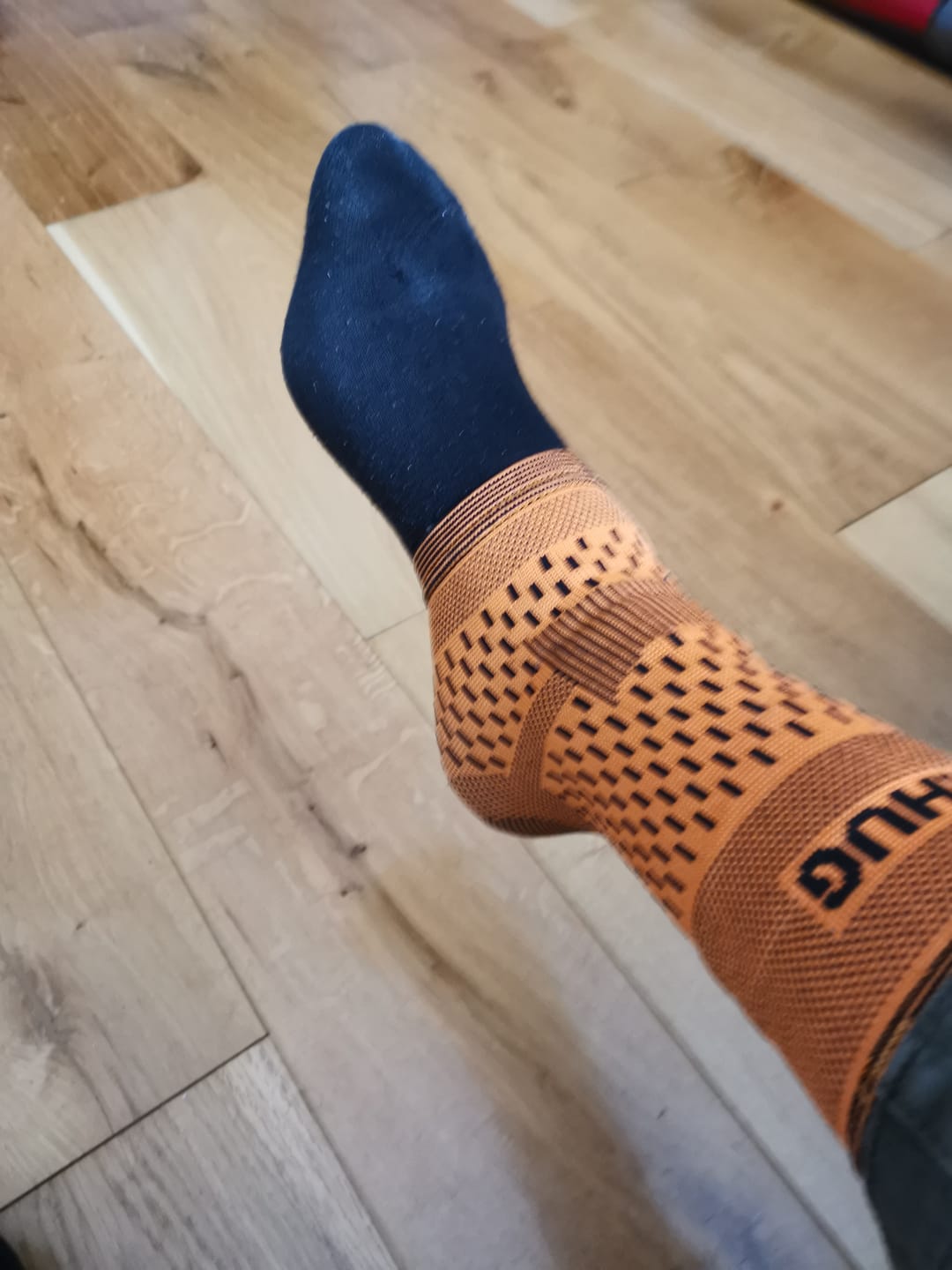 Customer photo review of Bamboo Ankle Compression Support Sleeve For Achilles Tendon And Ankle Sprains