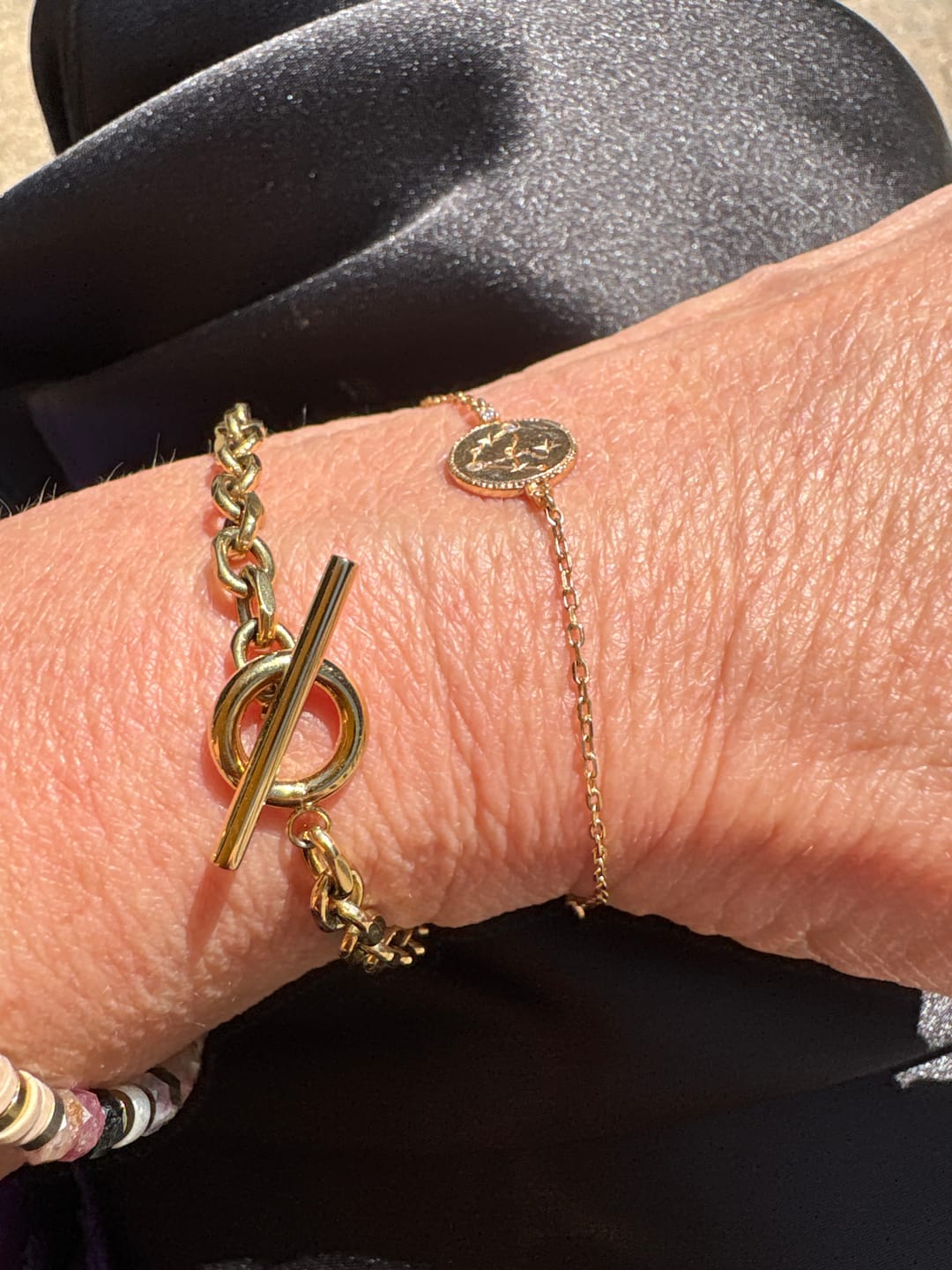Customer photo review of Cuban T Bar Bracelet