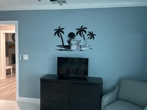 Customer photo review of Beach View - Metal Wall Art