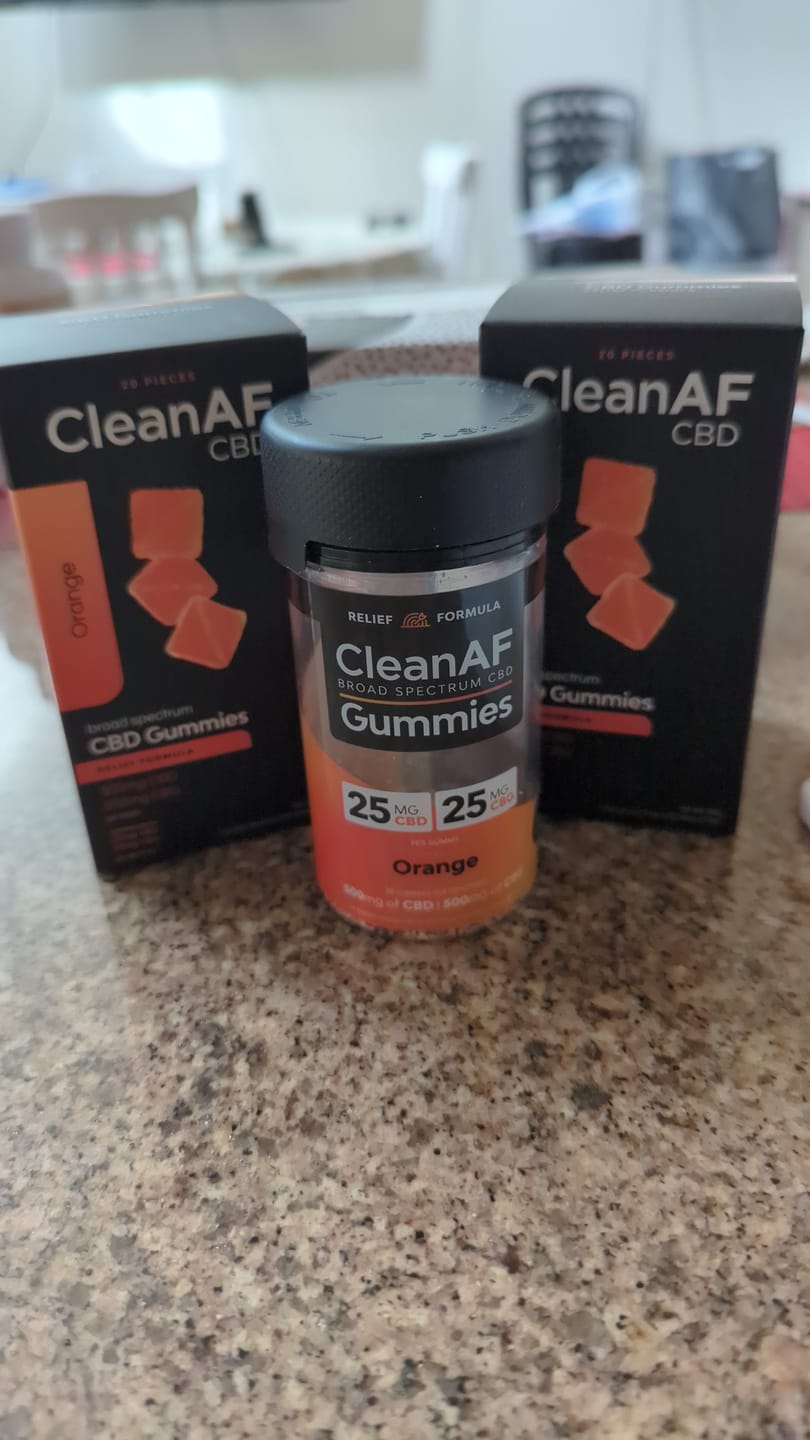 Customer photo review of Orange CBD + CBG Gummies for Relief