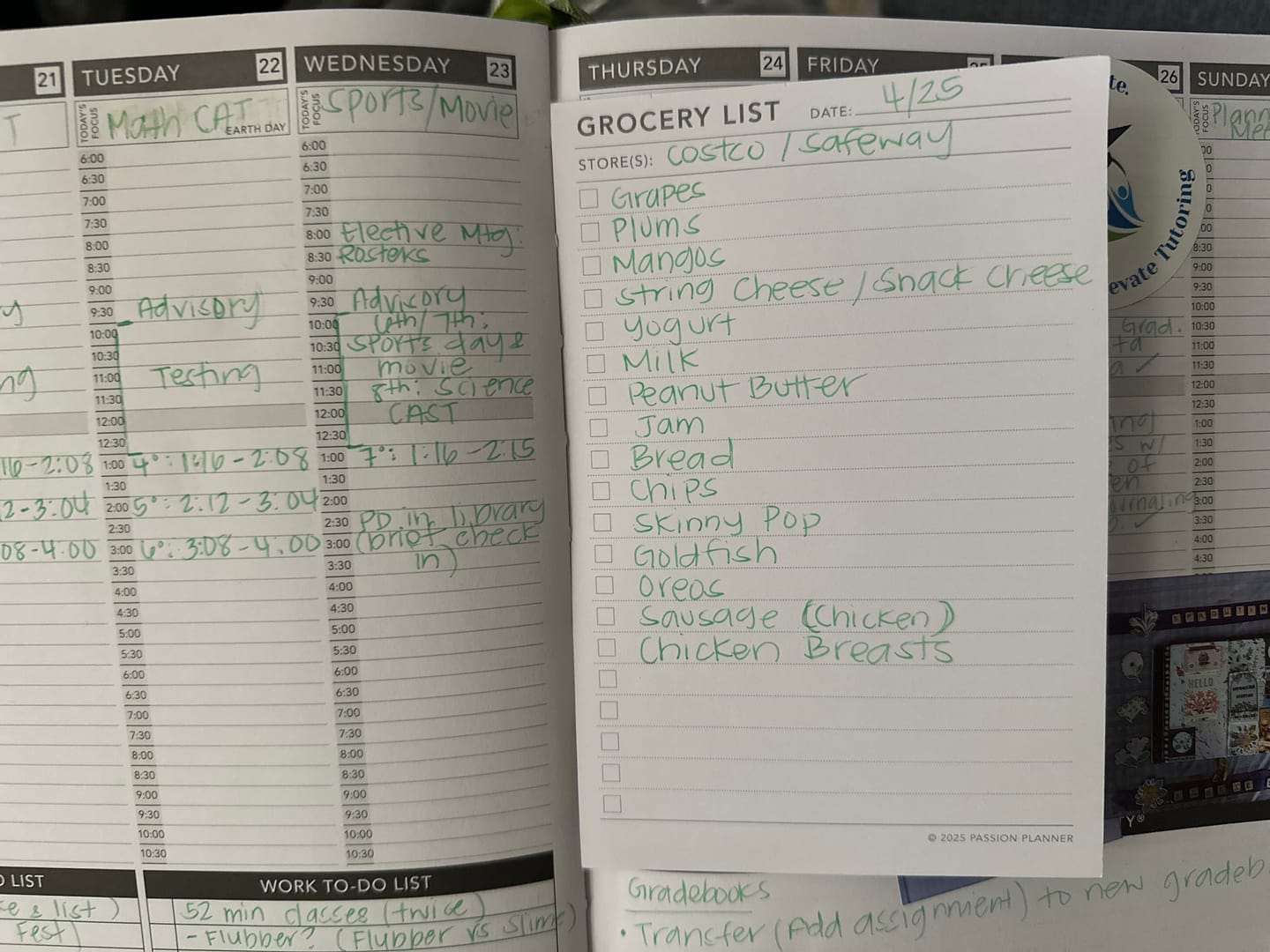 Customer photo review of Notepad Insert - Grocery List